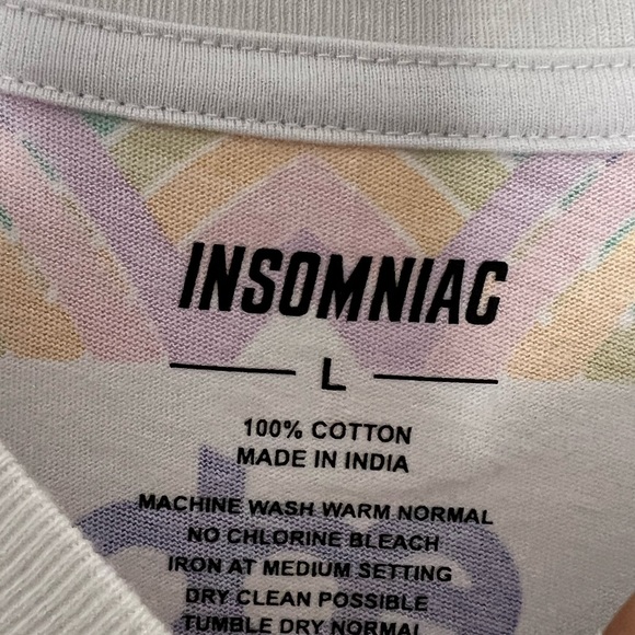 New Insomniac Multicolor Graphic EDC Graphic T-shirt Rave Festivals - Picture 8 of 8